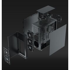 Carcasa aqirys ulas midi tower black,  Carcase | electropc.ro