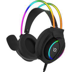 Casti over-ear aqirys cygnus, sistem de sunet 7.1 virtual surround, cu fir, cu microfon flexibil, interfata usb 2.0,  Casti audio | electropc.ro