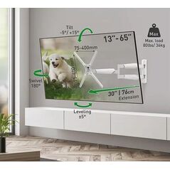 Barkan tv wall mount 13"- 65" white,  TV & Electronice & Gaming | electropc.ro