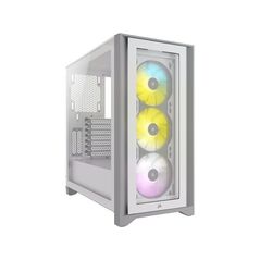 Carcasa corsair icue 4000x rgb tempered glass mid-tower atx, fara sursa, white,  Carcase | electropc.ro