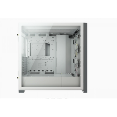 Carcasa corsair icue 5000x rgb tempered glass mid-tower atx pc smart case — white  case dimensions 520mm x 245mm x 520mm maximum gpu length 400 maximum psu length 250 maximum cpu cooler height 170 expansion slots 7 vertical + 2 horizontal case drive bays ,  Carcase | electropc.ro