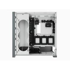 Carcasa corsair icue 5000x rgb tempered glass mid-tower atx pc smart case — white  case dimensions 520mm x 245mm x 520mm maximum gpu length 400 maximum psu length 250 maximum cpu cooler height 170 expansion slots 7 vertical + 2 horizontal case drive bays ,  Carcase | electropc.ro