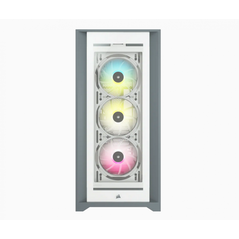 Carcasa corsair icue 5000x rgb tempered glass mid-tower atx pc smart case — white  case dimensions 520mm x 245mm x 520mm maximum gpu length 400 maximum psu length 250 maximum cpu cooler height 170 expansion slots 7 vertical + 2 horizontal case drive bays ,  Carcase | electropc.ro