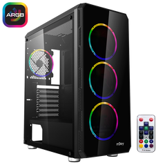 Carcasa njoy acrux, middle tower, atx, fara sursa, black,  Carcase | electropc.ro