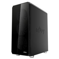 Carcasa njoy acrux, middle tower, atx, fara sursa, black,  Carcase | electropc.ro