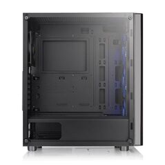 Carcasa thermaltake v200 tempered glass rgb, spcc steel atx tower, farasursa (tip atx, montata jos), interior vopsit negru, 2x3.5" (intern) ,3x/2.5" (intern), design tool-less, fata – 3x 120mm rgb led fans(incluse, 1000rpm, 16dba) si 2x 140mm fan (optiona,  Carcase | electropc.ro