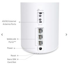Tp-link deco x50-4g (1-pack), gateway 4g&unitate mesh wi-fi6, ax3000, standarde wireless: ieee 802.11ax/ac/n/a 5 ghz, ieee 802.11ax/n/b/g 2.4 ghz, viteza wireless: 5 ghz: 2402mbps, 2.4 ghz: 574 mbps, 2 x antene interne, mu-mimo, functii: 3g/4g, router, ac,  Routere Wireless | electropc.ro