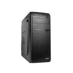 Carcasa delux mid tower dw600,sursa 500w, middle tower, atx, 2 x usb 3.0, audio, 2x5.25 , 2.80kg, neagra,  Carcase | electropc.ro