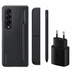 Samsung galaxy z fold 4 note pack - standing cover & s pen & travel adapter 25w black (ep-ta800n),  EF-OF93KKBEGWW