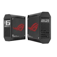 Kit routere wireless asus gt6(b-2-pk)black, tri-band, wi-fi 6, standard retea: wifi 6 (802.11ax), ipv4, ipv6, backwards compatible with 802.11a/b/g/n/ac wi-fi, segment ax10000, , 2.4ghz  574mbps, 5g-1hz 4804mbps, 5g-2 4804mbps, 9 antene interne, procesor ,  Routere Wireless | electropc.ro
