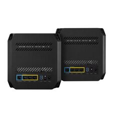 Kit routere wireless asus gt6(b-2-pk)black, tri-band, wi-fi 6, standard retea: wifi 6 (802.11ax), ipv4, ipv6, backwards compatible with 802.11a/b/g/n/ac wi-fi, segment ax10000, , 2.4ghz  574mbps, 5g-1hz 4804mbps, 5g-2 4804mbps, 9 antene interne, procesor ,  Routere Wireless | electropc.ro