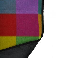 Patura picnic fleece 130x150 cm rainbow,  HR-PCBLK150-RBW