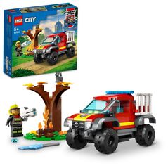 60393 salvare cu mașină de pompieri 4x4,  Seturi de constructie | electropc.ro