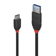 Cablu lindy ly-36915, usb 3.2 type a to type c, 0.5m, black line,  Cabluri periferice | electropc.ro
