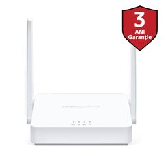 Router wireless mercusys n 300 mbps, mw301r; standarde wireless: ieee 802.11n, ieee 802.11g, ieee 802.11b, frecventa: 2.4 - 2.4835ghz, rata semnal: 11n: up to 300mbp, 11g: up to 54mbps, 11b: up to 11mbps, interfata: 2 10/100mbps lan, 1 10/100mbps wan, ant,  Routere Wireless | electropc.ro