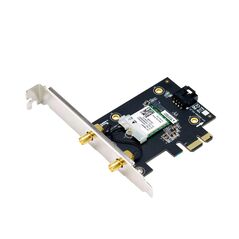 Asus pce-axe5400 wifi  bluetooth 5.2 pcie adapter, wi-fi 6, 2.4ghz / 5ghz / 6ghz, greutate: 49.7g, 2 x antene externe, pci-express x 1.,  Routere Wireless | electropc.ro
