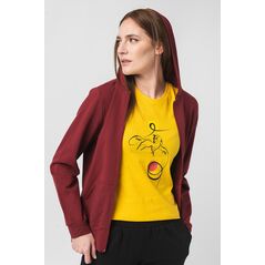 Hanorac coton casual femei burgundy-s,  Hanorace | electropc.ro