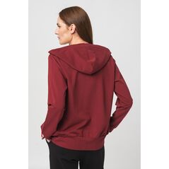 Hanorac coton casual femei burgundy-s,  Hanorace | electropc.ro