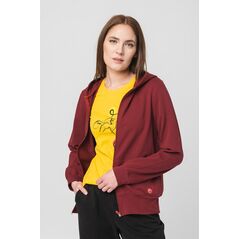 Hanorac coton casual femei burgundy-s,  Hanorace | electropc.ro