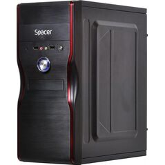 Carcasa spacer new mercury, atx, midtower, gaming, sursa 500 (250w for 500w desktop pc), usb 2.0 x 2, jack 3.5mm x 2, „spc-new,  Carcase | electropc.ro