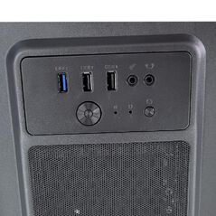 Carcasa spacer office, middle tower, atx, sursa 300w, 1 x fan, usb 2.0 x 2, usb 3.0 x 1, psu shroud, black „spcs-oc-top-300w”,  Carcase | electropc.ro