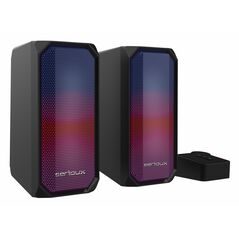 Boxe gaming 2.0 serioux kyro rgb, functie dual mode bluetooth, putere: 3w x 2, impedanță: 4Ω, frecvență: 150hz - 20khz, sensibilitate : 650mv± 50mv, alimentare: dc5v / 1a, s / n: ≥75db, dimensiunea driverului: 2,5 inch x 2, conexiune: 3.5mm jack trs, rgb ,  Sisteme audio | electropc.ro