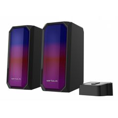 Boxe gaming 2.0 serioux kyro rgb, functie dual mode bluetooth, putere: 3w x 2, impedanță: 4Ω, frecvență: 150hz - 20khz, sensibilitate : 650mv± 50mv, alimentare: dc5v / 1a, s / n: ≥75db, dimensiunea driverului: 2,5 inch x 2, conexiune: 3.5mm jack trs, rgb ,  Sisteme audio | electropc.ro