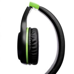 Casti cu micr. spacer pearl green, cu fir, multimedia,  2x jack 3.5mm, microfon pe fir, driver 40mm, 20hz - 20000hz, pliabile, 1.8m, negru si verde,  Casti audio | electropc.ro