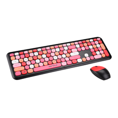 Kit tastatura + mouse serioux colourful 9920rd, wireless 2.4ghz, us layout, multimedia, mouse optic 1200dpi, usb, nano receiver, rosu  SRX9920RD