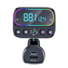 Modulator fm serioux amfm67, bluetooth v5.0, conectare automată, raza de actiune de până la 5 metri, voltaj intrare: dc 12/24v, ieșire: type-c, usb 2.4a+18w, frecvența fm: 87.5mhz - 108.0mhz, format muzica: mp3/wma/wav , usb audio (pana la 32 gb), aux, mi,  Periferice Diverse | electropc.ro