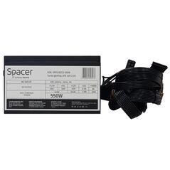 Sursa spacer atx bzco-550 80+ bronze compatible, 550w, fan 120mm, 2x pci-e (6+2), 6x s-ata, 2x p8 (4+4), „spps-bzco-550”,  Surse PC | electropc.ro
