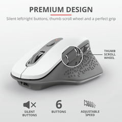 Mouse trust ozaa, rechargeable wireless, alb,  Mouse | electropc.ro