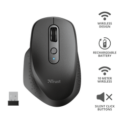 Mouse trust ozaa, rechargeable wireless, blue,  Mouse | electropc.ro