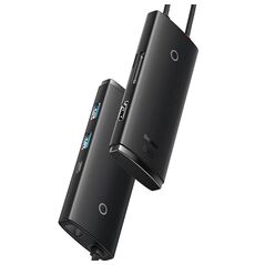 Docking station baseus lite, conectare pc usb type-c, usb 3.0 x 2, usb type c x 1, hdmi x 1/4k/30hz, card reader sd/microsd, negru,  Telefoane mobile & accesorii | electropc.ro
