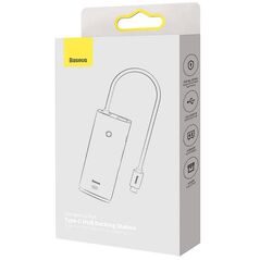 Docking station baseus lite, conectare pc usb type-c, usb 3.0 x 2, usb type c x 1, hdmi x 1/4k/30hz, card reader sd/microsd, negru,  Telefoane mobile & accesorii | electropc.ro
