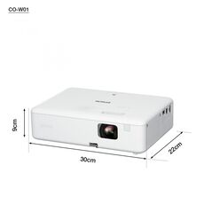 Proiector epson co-w01, 3lcd, 3.000 lumeni/ 2.000 ecomode, wxga, hd ready, 16:10, lampa 6.000 ore/ 12.000 ore economy mode, corectie ± 30, zoom 1- 1.35, dimensiune maxima imagine 378", distanta maxima de proiectie 10.4 m, hdmi 1.4, usb 2.0-a, usb 2.0 type,  Videoproiectoare | electropc.ro