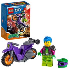 Moto. cascadorie pt. wheelie, lego 60296,  Seturi de constructie | electropc.ro