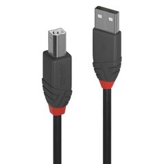 Cablu transfer lindy ly-36675, usb 2.0 type a to b, 5m, anthra line  LY-36675