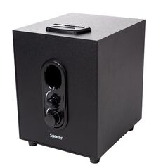 Boxe spacer 2.1, 20w rms (2 x 5w + 10w), alimentare 220v, conectori bluetooth, usb, jack 3.5mm, radio fm, rca, negru,  Sisteme audio | electropc.ro