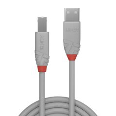 Cablu transfer lindy ly-36681, usb 2.0 type a to b, 0.5m, anthra line,  Cabluri periferice | electropc.ro