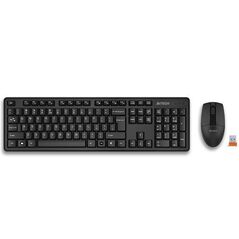 Kit tastatura si mouse a4tech, „gk-3+g3-330n", wireless, 104 taste format standard, mouse 1000dpi, 3/1 butoane, negru, „3330n”,  Kit mouse tastatura | electropc.ro
