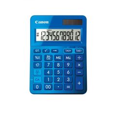 Calculator birou canon ls123kbl albastru, 12 digiti, ribbon, display lcd, functie business, tax si conversie moneda,  BE9490B001AA