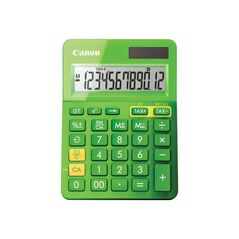 Calculator birou canon ls123kgr verde, 12 digiti, ribbon, display lcd, functie business, tax si conversie moneda  BE9490B002AA