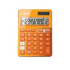 Calculator birou canon ls123kor portocaliu, 12 digiti, ribbon, display lcd, functie business, tax si conversie moneda  BE9490B004AA