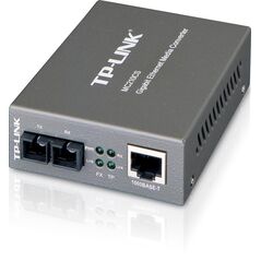 Switch media convertor tp-link, 2 porturi (1x1000mbps sc, 1x10/100/1000 mbps (rj-45)), 1000base-t to 1000base-lx/lh (sc), single-mode, 15km, montabil in sasiu  MC210CS