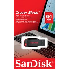 Memorie usb flash drive sandisk cruzer blade, 64 gb, usb 2.0  SDCZ50-064G-B35