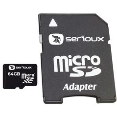 Micro secure digital card serioux, 64gb uhs-i, sftf64ac10, clasa 10, cu adaptor sd,  Carduri memorie | electropc.ro