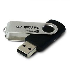 Usb flash drive serioux 128gb datavault v35, usb 3.0, black, swivel,  Memorii USB | electropc.ro