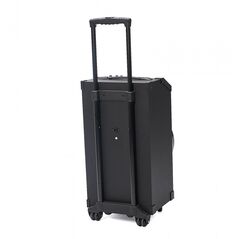 Boxa trolley serioux, putere totala 130w rms, conectivitate: bluetooth, usb, sd, radio fm, aux, pc in, port micron + chitara, display led, baterie reincarcabila 7200mah, microfon inclus, dimensiuni: 320x330x630 mm, greutate: 14.5kg, culoare: negru,  Sisteme audio | electropc.ro