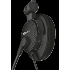 Casti cu microfon trust como, negru,  Casti audio | electropc.ro